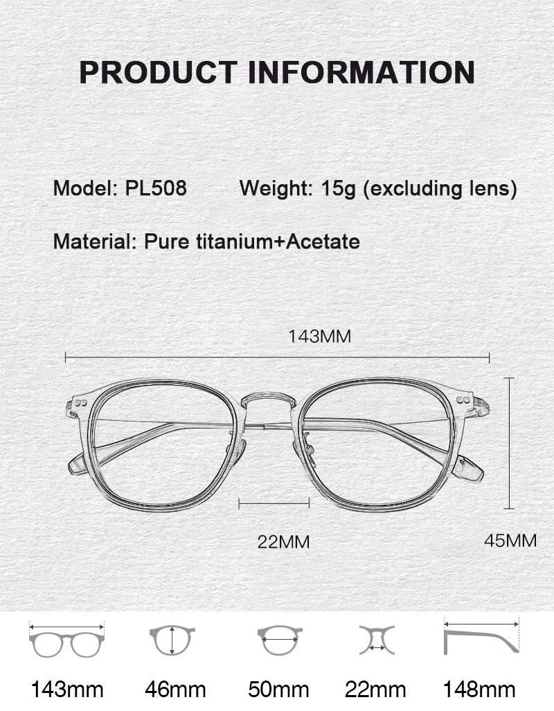 2025 Japanische Reproduktion Acetat Reintitan Gebürstete Metall-Textur Brillengestelle Retro Designer Luxus Herren Brillen – Detail 7