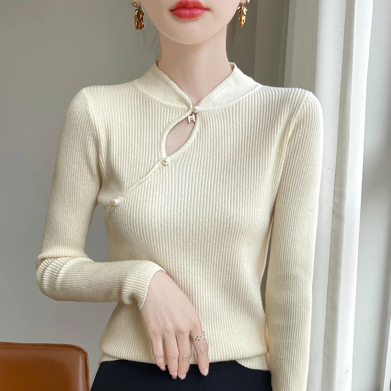 2024 Autumn And Winter New Cashmere sweater Women Pullover Casual Knitted Long Sleeve Cashmere sweater Women 6