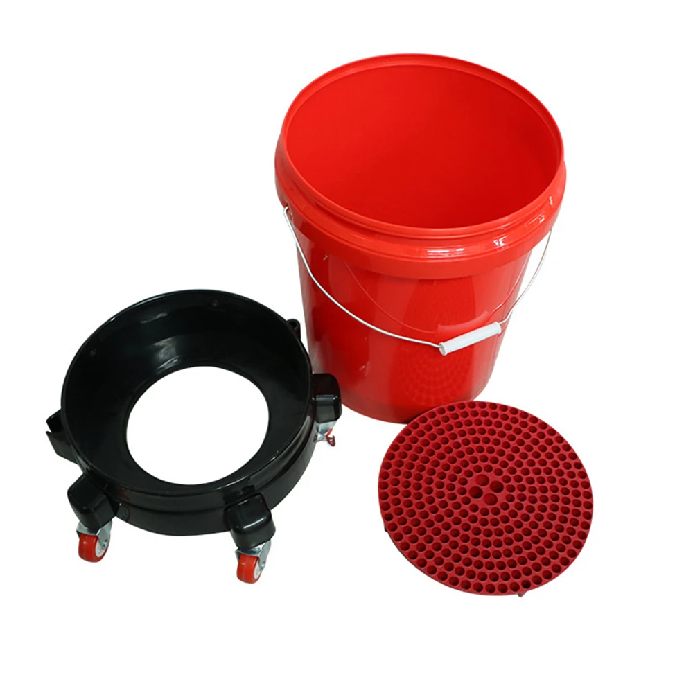 Rolling Bucket Dolly Bucket Dolly With Wheels For Car Washing Removable Rolling With 360 Degree Swivel Caster Auto Detailing Accessories