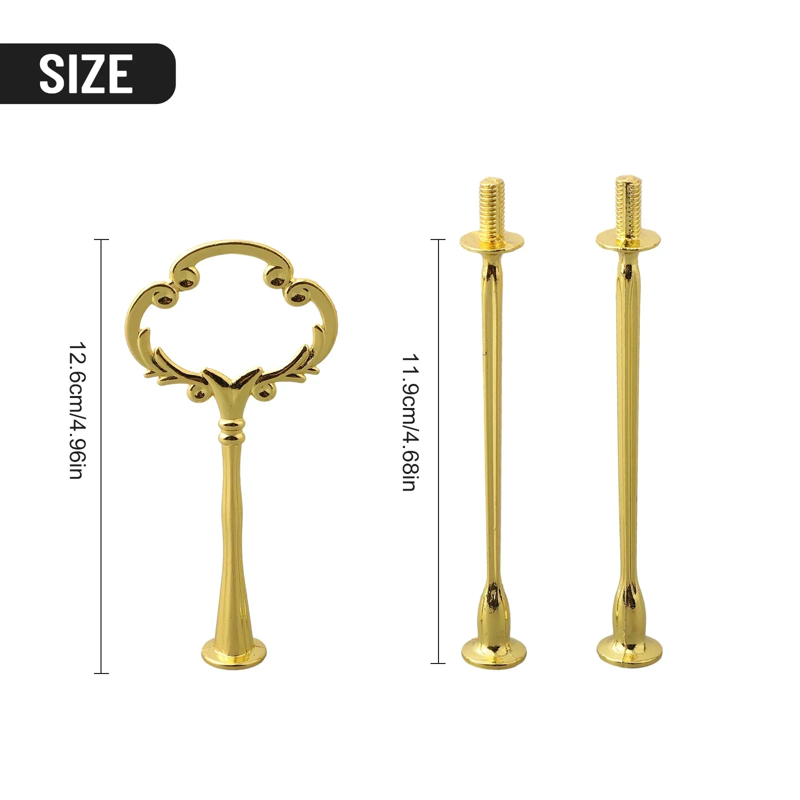 2/3 Tier Cake Plate Stand Handle Cake Stand Hardware Holder For Wedding Party Making Resin Cupcake Dessert Platter Serving