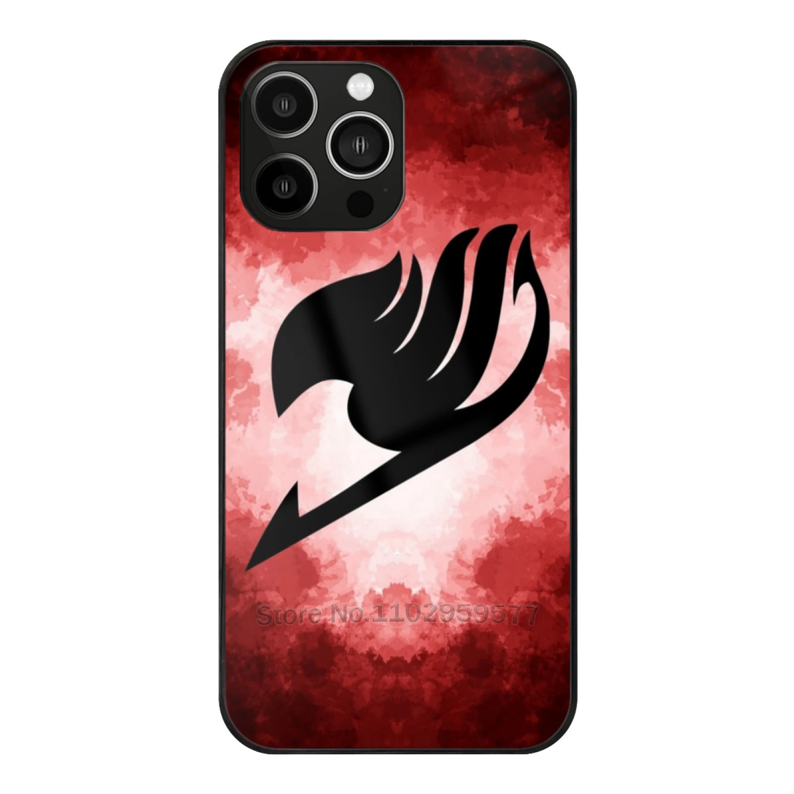 

- Logo Tempered Glass Case For Iphone 11 12 13 14 15 Pro Max Mini 7 8 X Xr Xs Plus Phone Cover Logo Logo Natsu Lucy Erza Happy