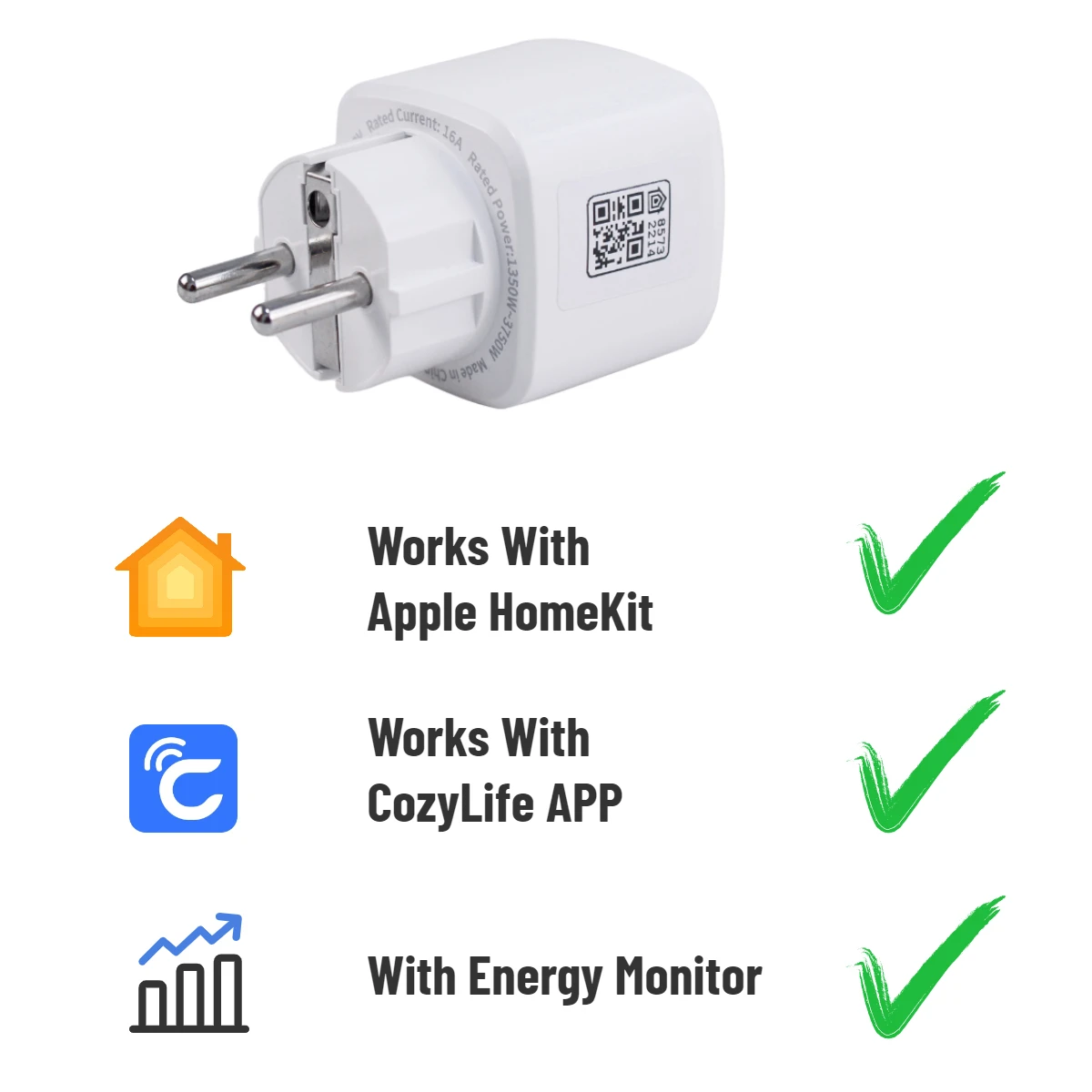 Enchufe inteligente para el hogar, toma de corriente con Wifi,  sincronización, Siri, Control remoto por voz, UE, 16A, EE. UU., 10A, Apple  Homekit - AliExpress