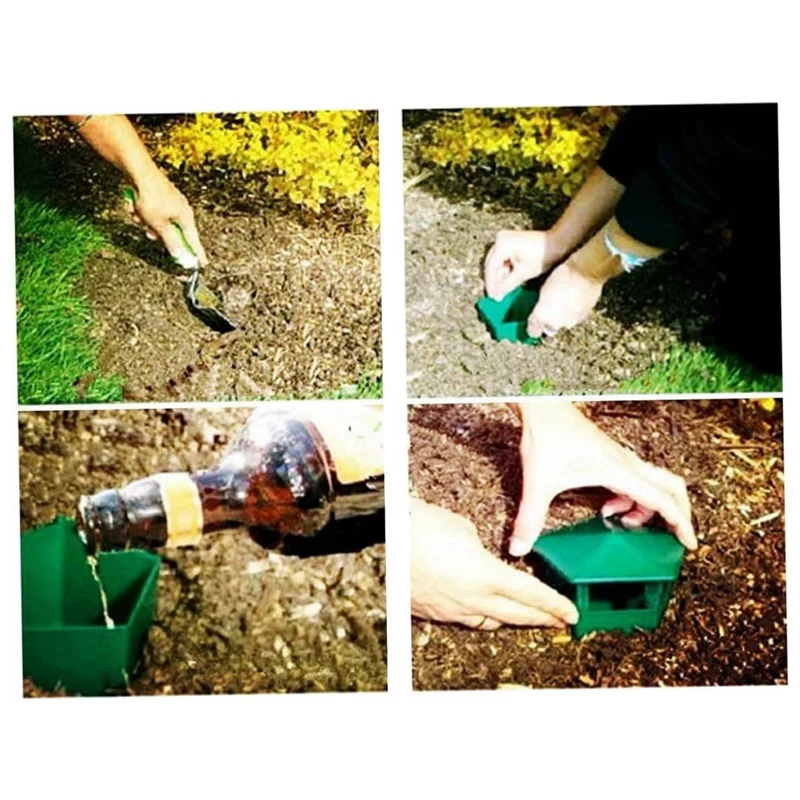 Snail Traps Green Snail Traps Eco-Friendly To Catch Slugs Snails Catcher Safe For Kids And Pets 12 Pieces insect traps insect catcher snail trap