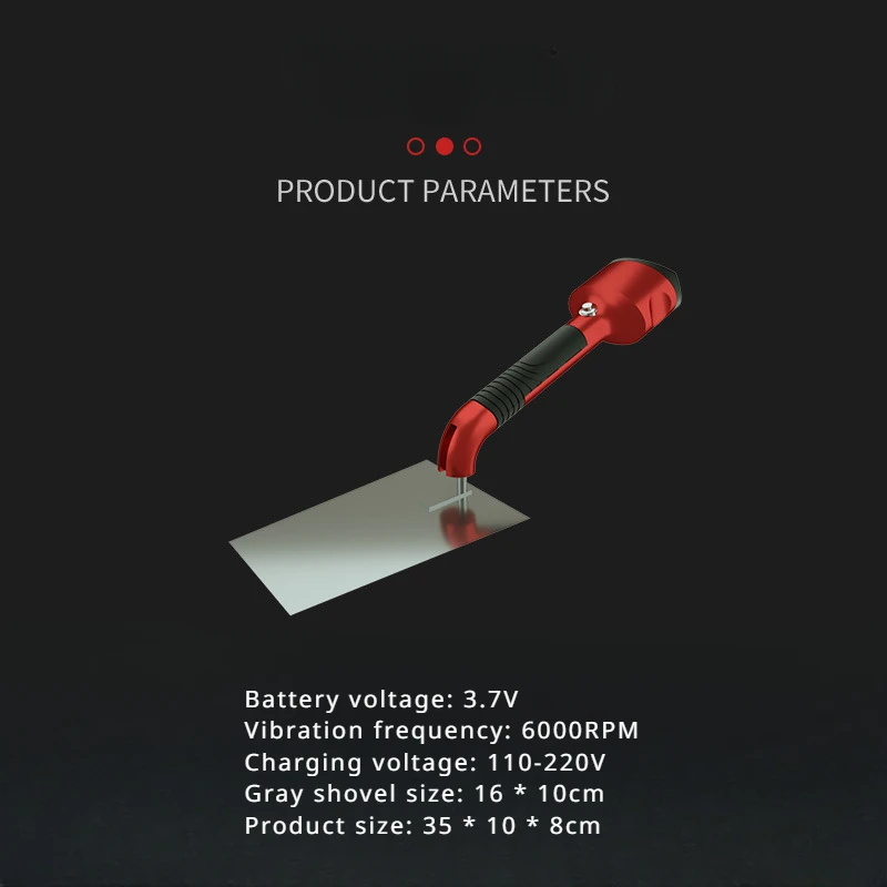 Rechargeable Electric Bucket Trowel Wall Finishing Trowel For Cement And Concrete Tile Brick Plaster Soft Rubber Handle llanas