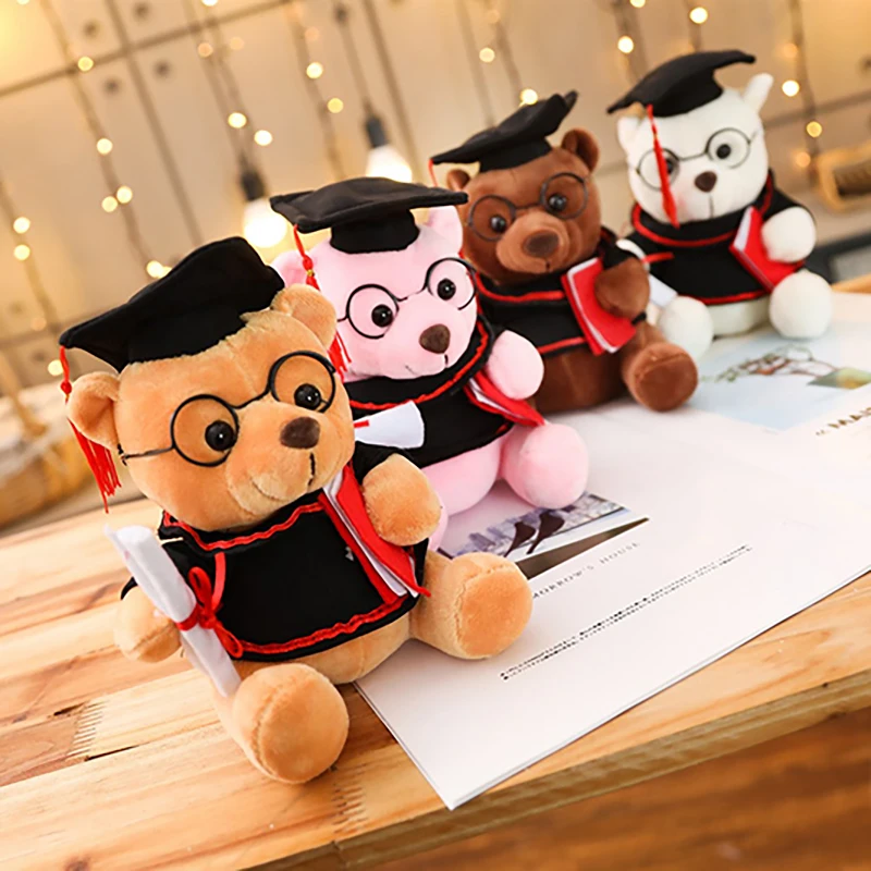 

Graduation Bear куклы для детей и взрослых, подарки на день рождения, студенческий доктор, медведь, игрушки, градуированные, для мальчиков и девочек, милая мягкая подвеска в виде животного