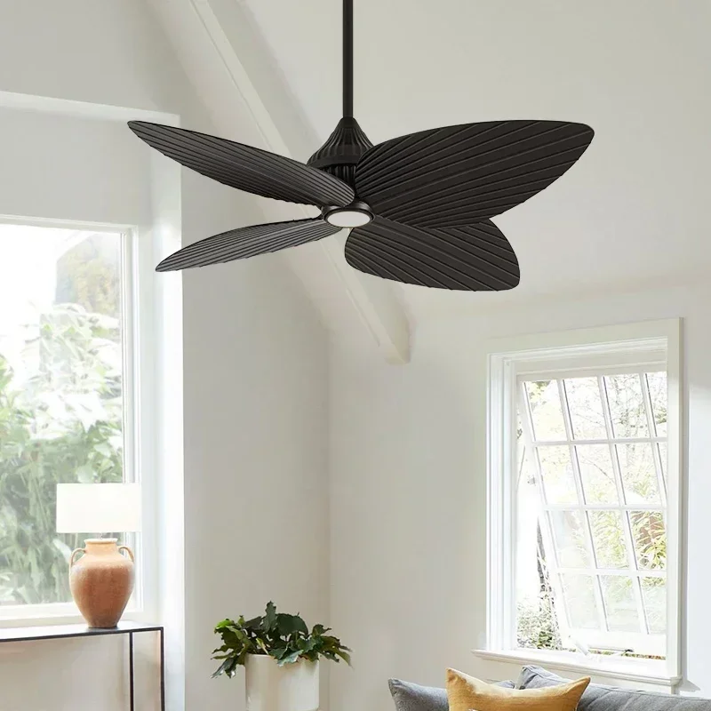 North American Style Ceiling Banana Leaf Ceiling Fan Light Living Room Dining Room Creative Decorative Electric Fans Lights