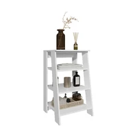 BATHBI 30" High 4-Tier Ladder Shelf in White for Bathroom & Living Room 2