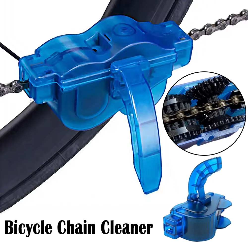 Hands-Free Bicycle Chain Cleaner Motorcycle Chain Scrubber Multi-Angle Degreasing Tool Fast Chain Washer Bike Moto Maintenance