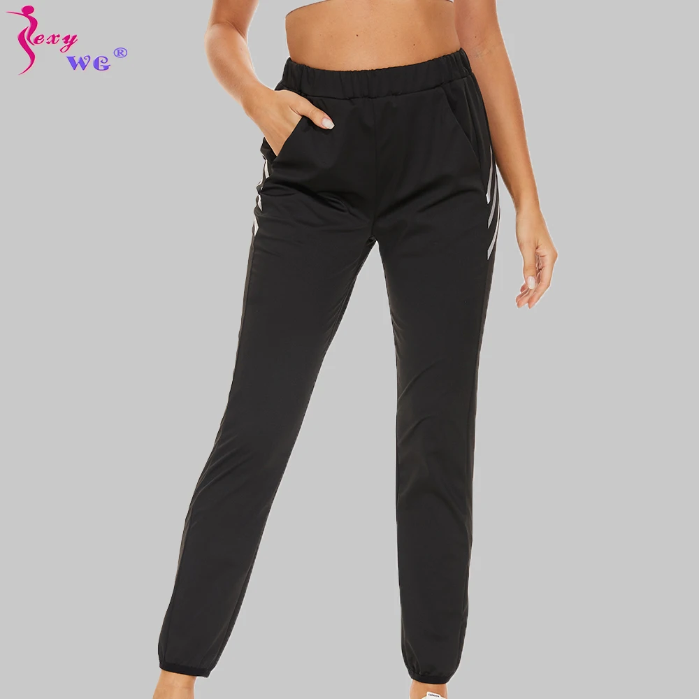 

SEXYWG Body Shaper Sauna Pants Women Fat Burning Weight Loss Pants Waist Trainer Slimming Pants