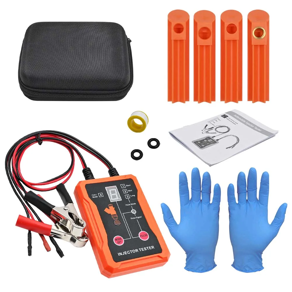 Upgraded Fuel Injector Tester DIY Cleaning Tool Test Two Injectors Simultaneously 8 Pulse Power Drive Mode Fuel Injector Test
