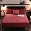 Plush Thicken Quilted Mattress Cover Warm Soft Crystal Cotton Bedsheet  Quilted Bed Fitted Sheet (Need order pillowcases) 1