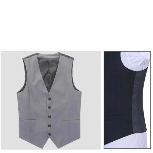 M-6XL 남성 정장 조끼 슬림 맞는 정장 남성 양복 조끼 정장 남성 정장 비즈니스 정장 재킷 블랙 그레이 네이비 블루 플러스 4