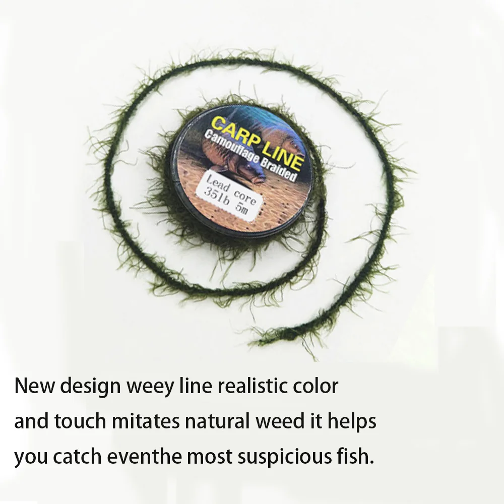 5m Realistic Weed Carp Fishing Line Method Feeder Hair Rigs Carp Fishing  Accessories Braid Soft Hooklink For Carp Coarse Tackle - AliExpress