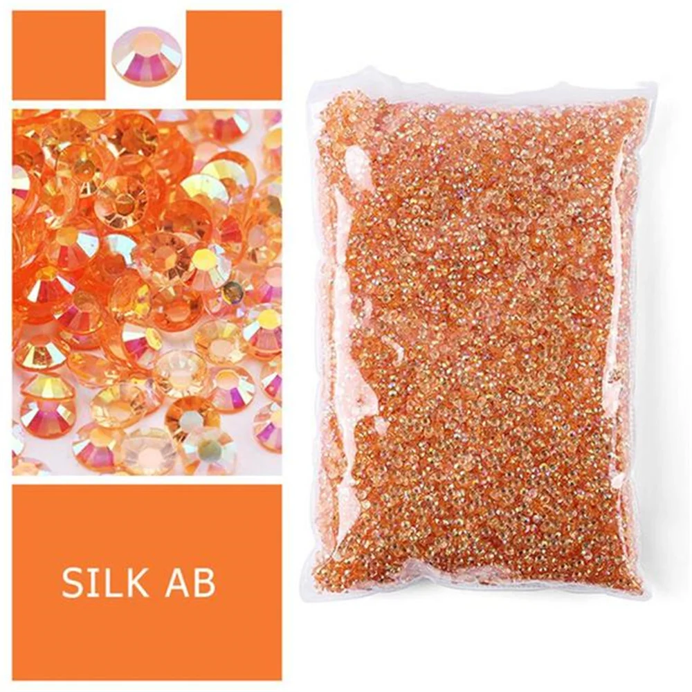 Vibrant Jelly AB Color FlatBack Resin Rhinestones for Nail Art and Garment Embellishment