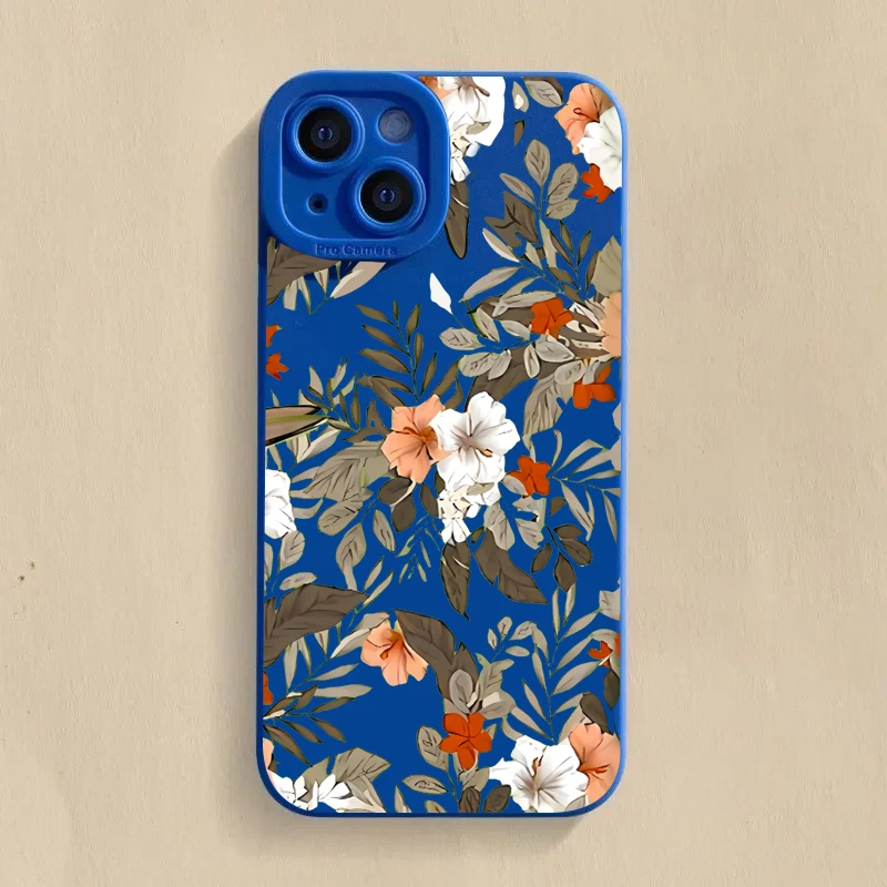 thumbnail image 1 of Funda de silicona con diseño floral de lujo para iPhone 16, 15, 14 Plus, 13 Pro Max, 12, 11, X, XS, XR, 7, 8, 16 Plus, SE, funda suave a prueba de golpes, 1 of 5