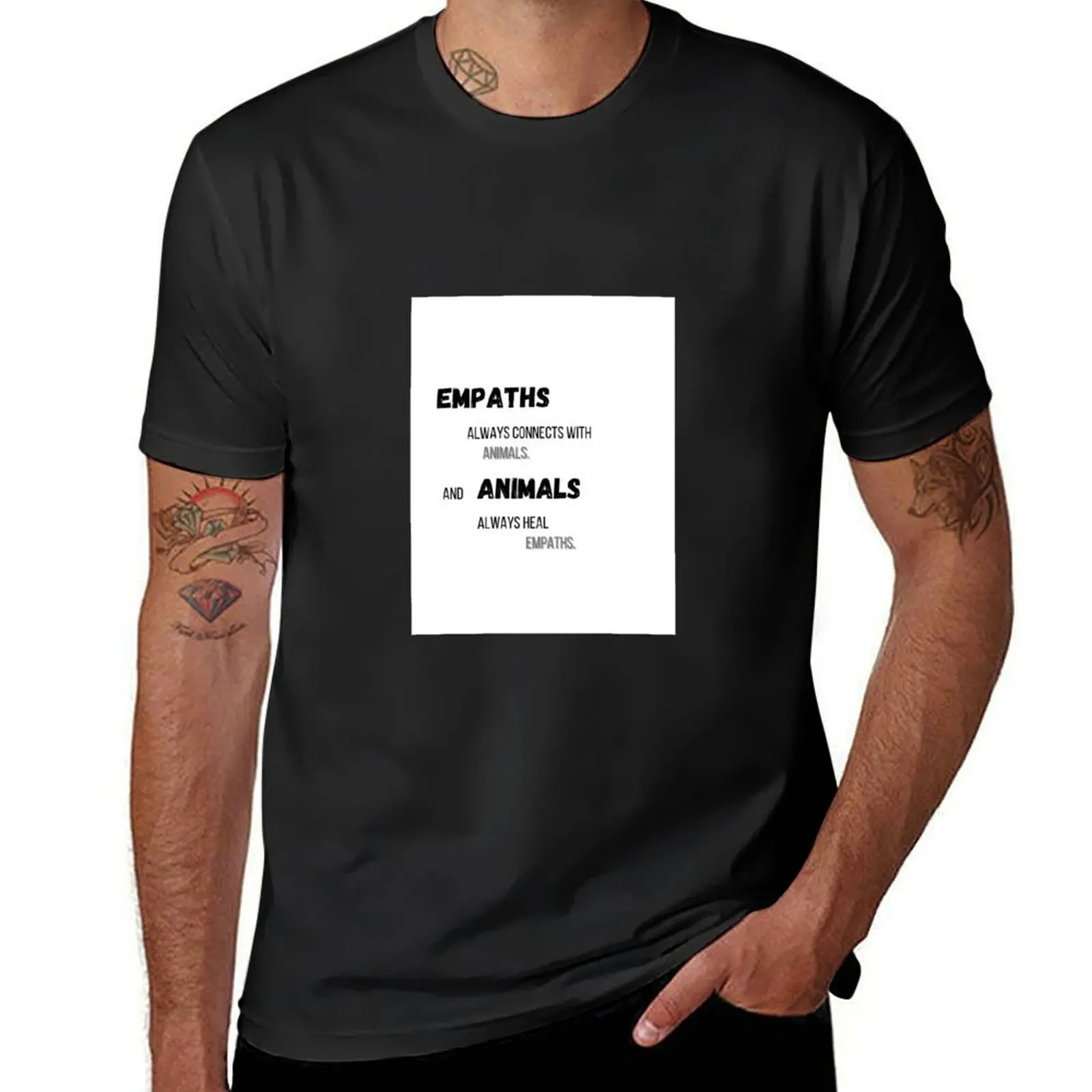 

Empaths and Animals T-shirt summer top funnys customs kawaii clothes mens graphic t-shirts anime