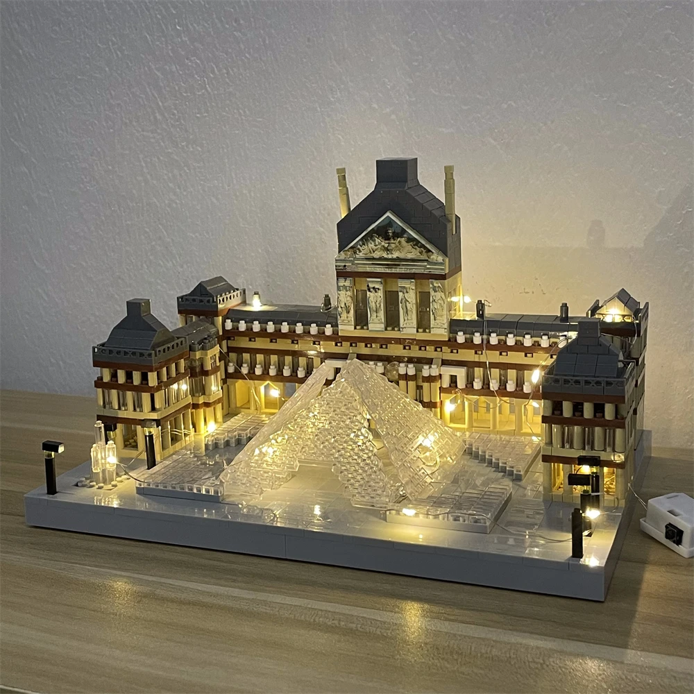 Ensemble de micro-blocs de construction Knew Built Exquisite Paris Tour Eiffel : illuminée par LED, cadeau parfait_voghion.com