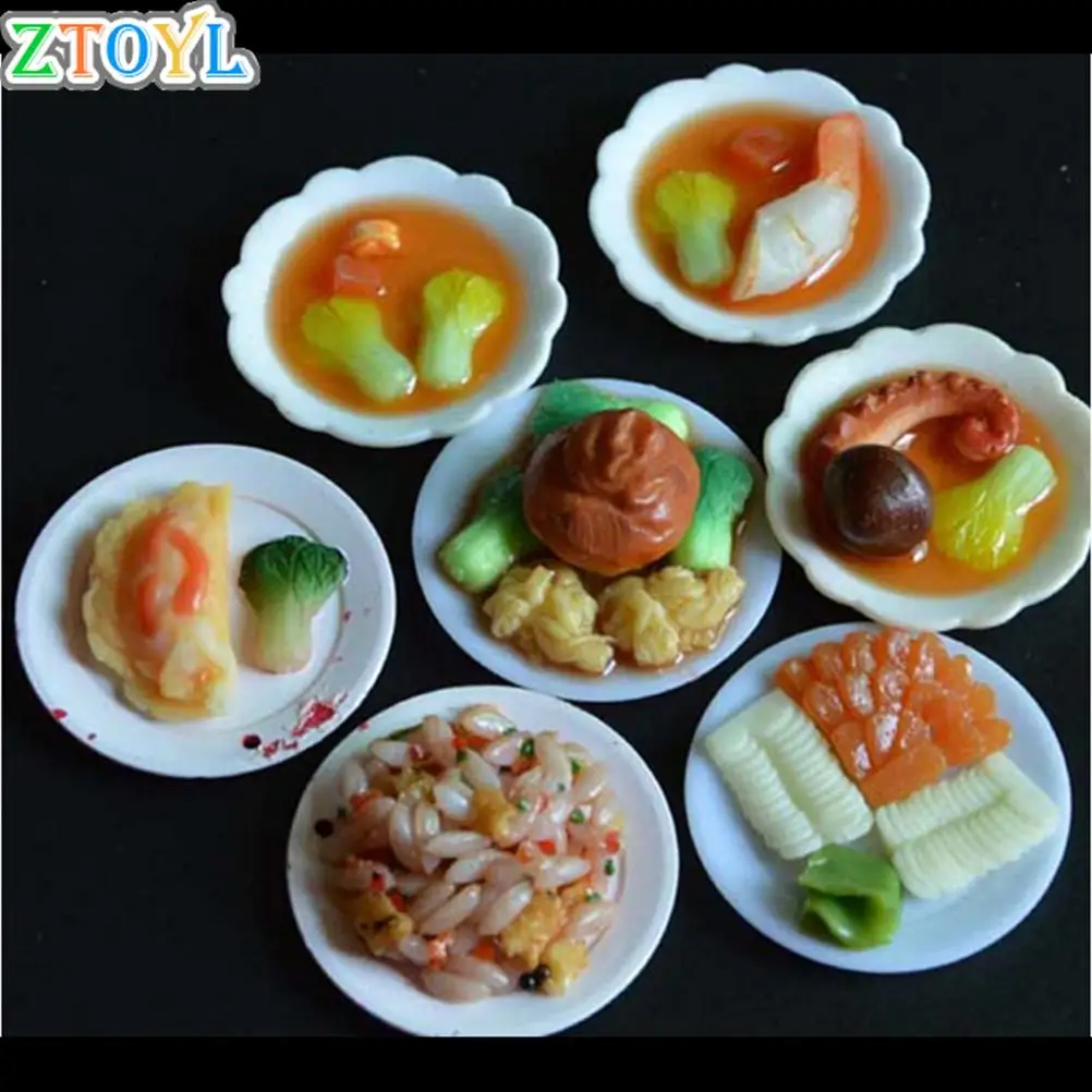 33pcs/Set Doll Accessories Kitchen Mini Tableware Miniatures Cup Plate