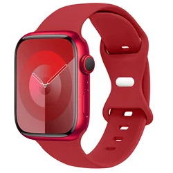Premium Silicone Sport Strap for Smartwatch - Versatile and Durable Bracelet (Rose Red)