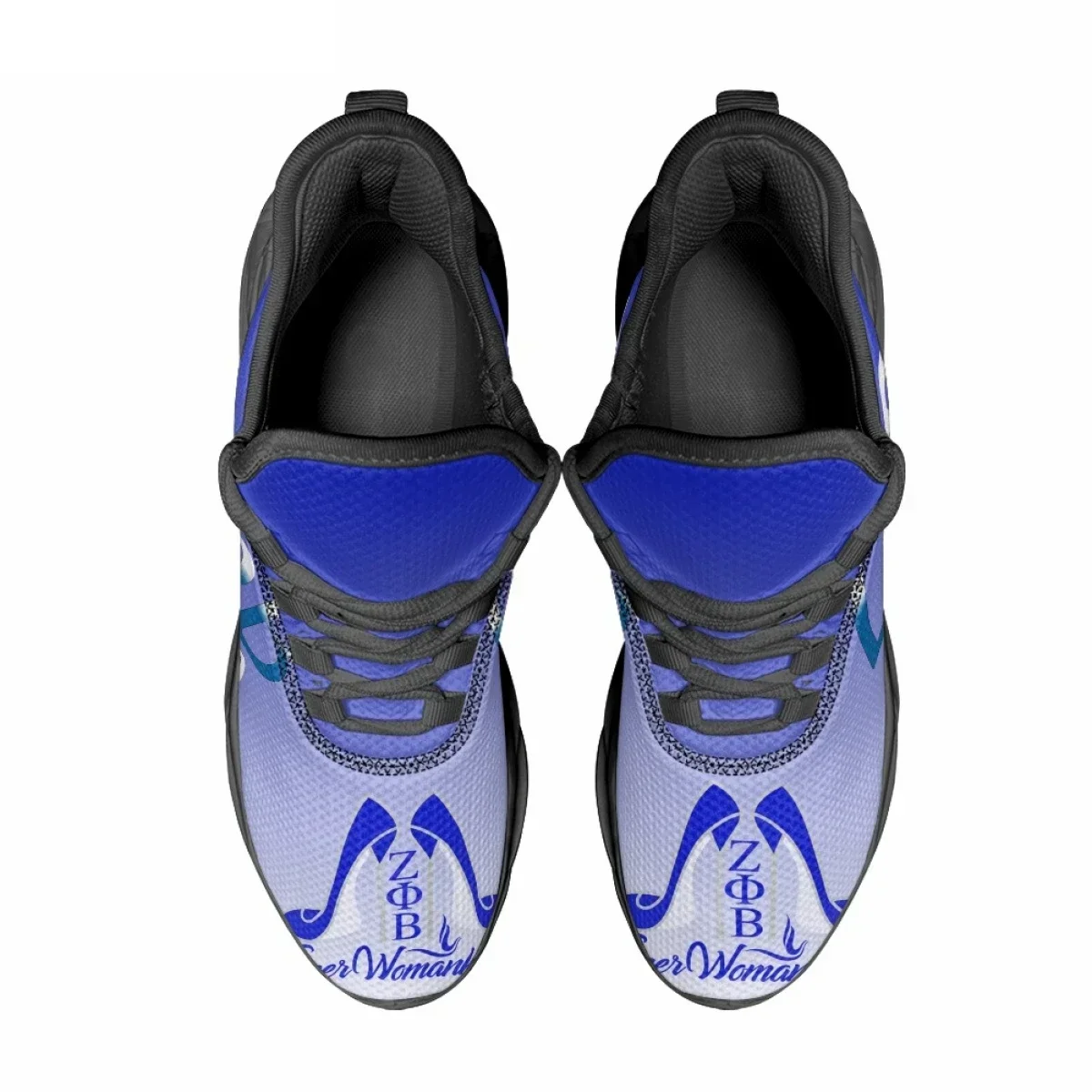 Zeta Phi Beta Sorority Print Design Women's Fashion Sneakers Trendy Classic Outdoor Sports Lace Up Running Shoes