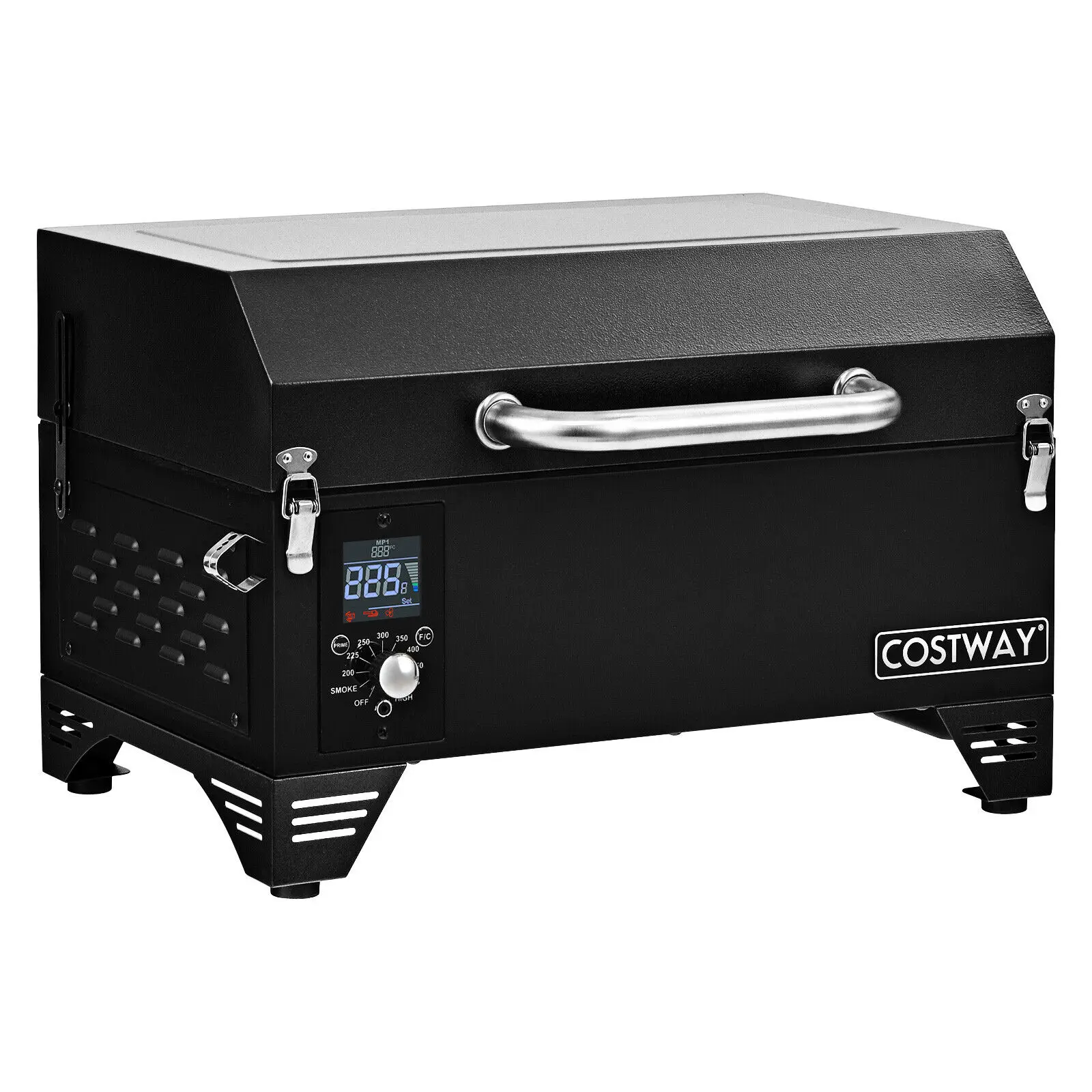Portable Tabletop Pellet Grill Outdoor Smoker BBQ w/Digital Control