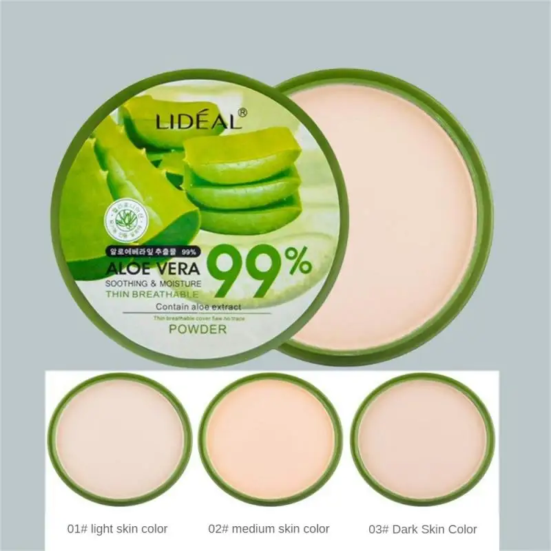 알로에 연화 세팅 파우더, 방수 보습 컨실러, 파운데이션 지속 오일 컨트롤, 페이셜 프레스 파우더 화장품