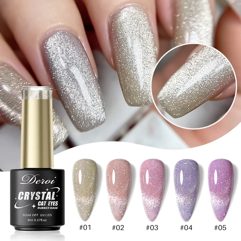 CNAILS 8ml Cat Eye Nail Gel Polish First Gel UV Soak Off Polish Glitter Semi Permanent Magnetic Nail Art No Need Base Coat nail gel nail polish