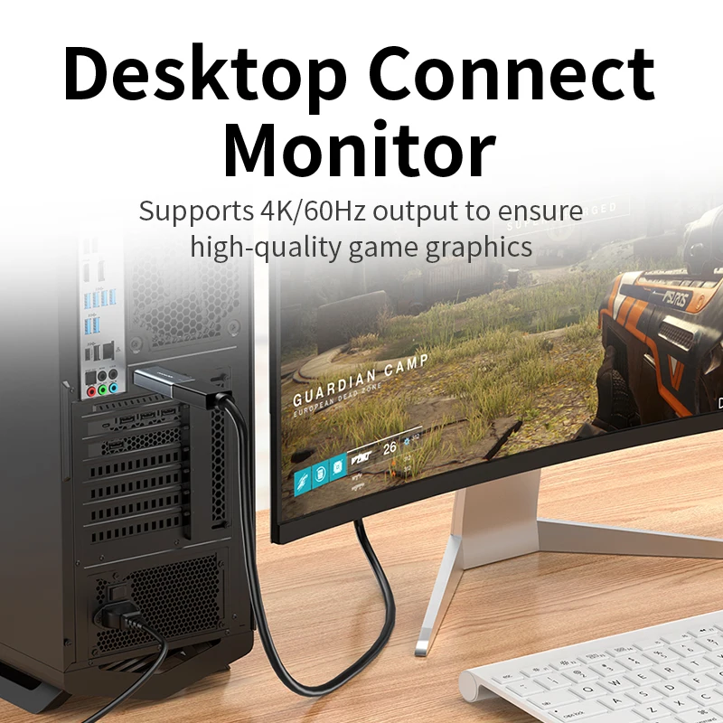 4K DisplayPort to HDMI adapter Unnlink DP male to female HDMI converter for graphics card PC laptop HD TV monitor projector