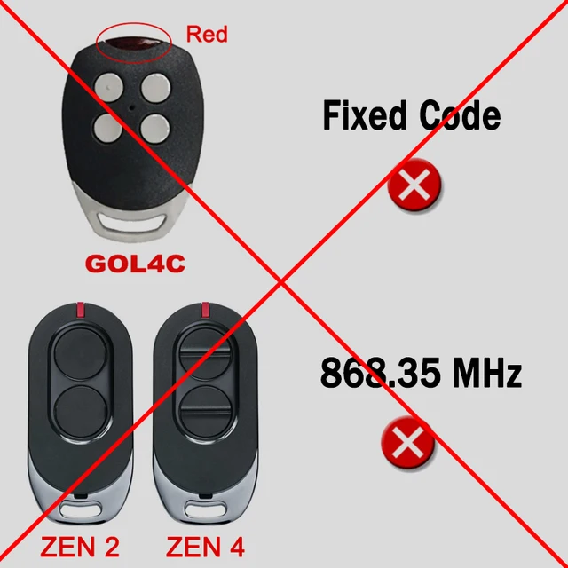 DITEC Remote Control 433.92MHz Rolling Code Work With DITEC Entrematic ZEN2 ZEN4 ZEN2W ZEN4W GOL4 BIXLG4 BIXLP2 BIXLS2 2