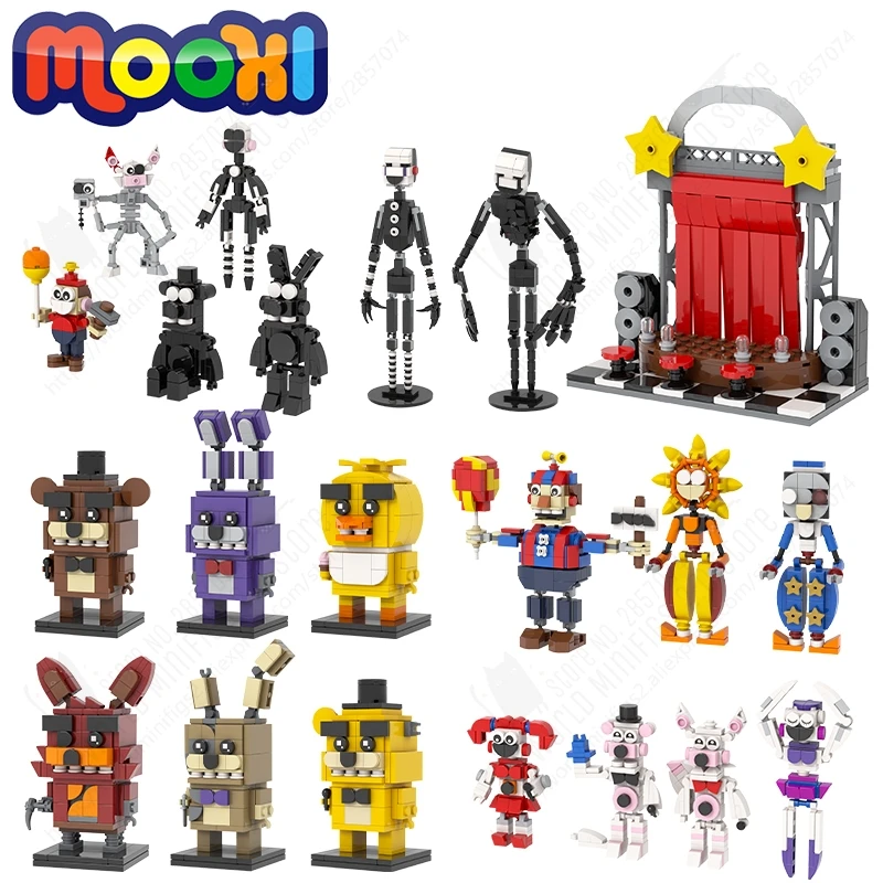 【100%-original】 MOOXI Classic Horror Game Brickheaded Model Stage Scene ...