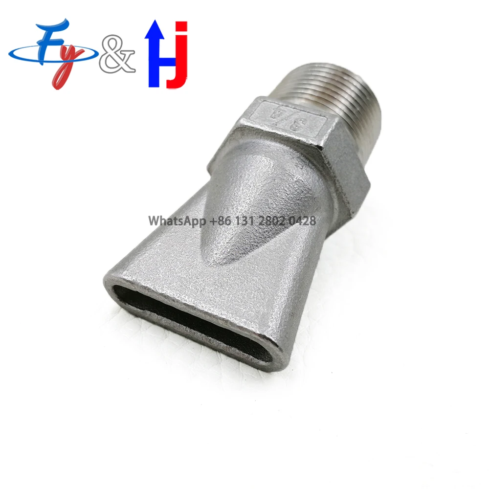 

1/4" to 1"inch Stainless steel Water Spray Wind Air Jet High Quality for Washing Dust Blowing-off Air Duck Spray Duckbill Nozzle