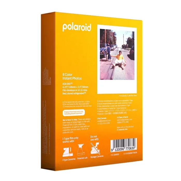 Instant Film Paper Polaroid Itype OneStep2 I-1 Lab Now with Colored White Edges Color
