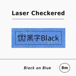 Laser Checkered/Star Label Tape (Blue Checkered)