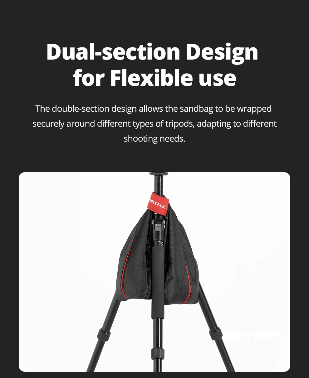 Dual-section Design Sandbag Photography Studio Video Stage Load-Bearing 5KG Thic