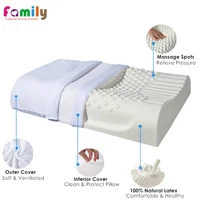 100% Pure Natural Latex Pillow Remedial Neck Protect Vertebrae Health Care Orthopedic Pillow Slow Rebound 60x40 50x30cm 44x27cm 1