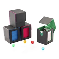 100+ Cards Deck Box Card Storage Box Premium PU Leather Container Gaming Card Holder for Collectible Cards 1