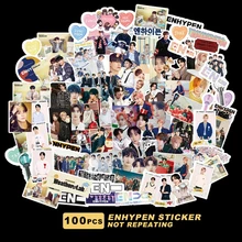 

100Pcs/Set Kpop Enhypen Stickers Waterproof Stickers Decal For Skateboard Laptop Suitcase Guitar Notebook Stickers Kids Toy