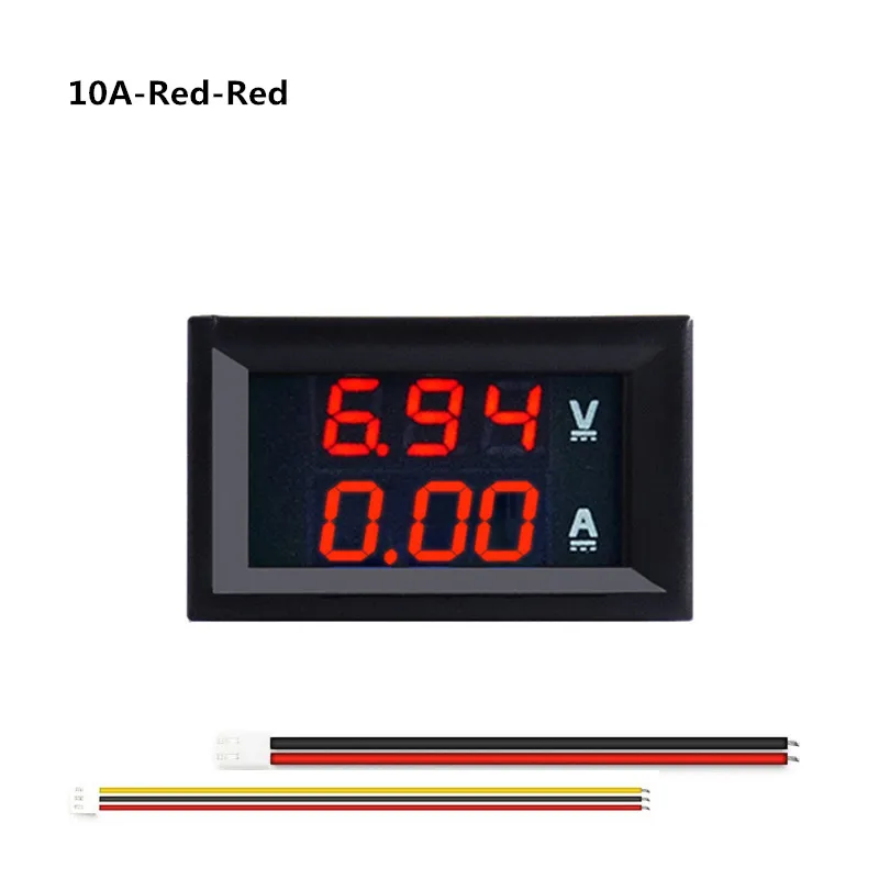 High Quality DC 100V 10A Voltmeter Ammeter Blue + Red LED Amp Dual Digital Volt Meter Gauge