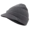 Connectyle Mens Wool Blend Winter Hat Double-Layer Warm Knitted Pre-Curve Visor Beanie Brimmed Beanies Hat for Men Women