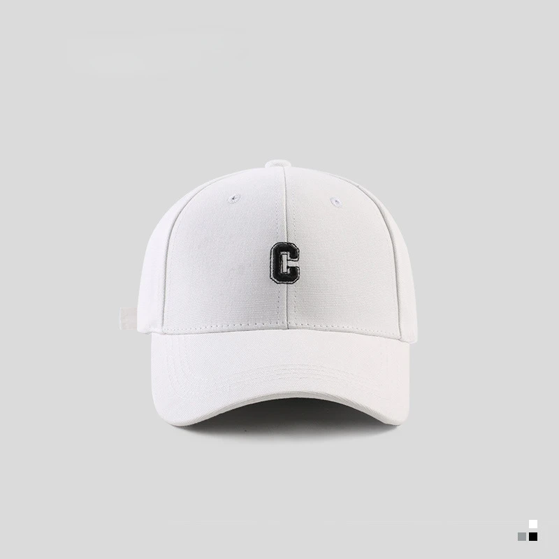 Hot Sale Hard-op C Leer Baseball Cap Men Women's Korean version of ide peaked cap wide-brimmed big head he curved brimmed_voghion.com