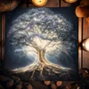 Life Tree Tarot Cloth Altar Cloth Starry Colorful Tree of Life Tarot Tablecloth for Reading Witchcraft Astrology Oracle Card Mat 2
