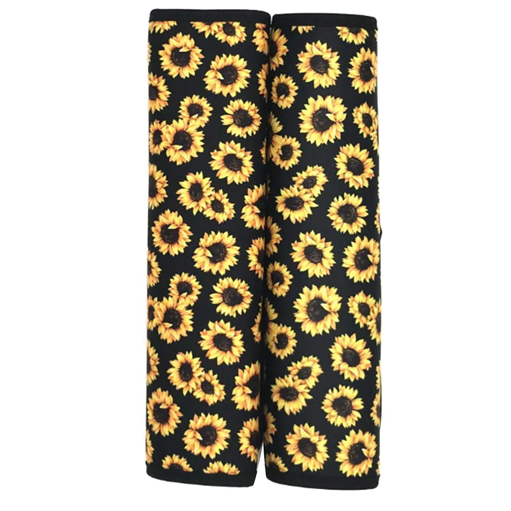 

12Pcs Car Interior Cover Set Universal Sunflower Pattern Vehicle Steering Chair Armrest Vent Clip Cover Flower Keyring Coaster