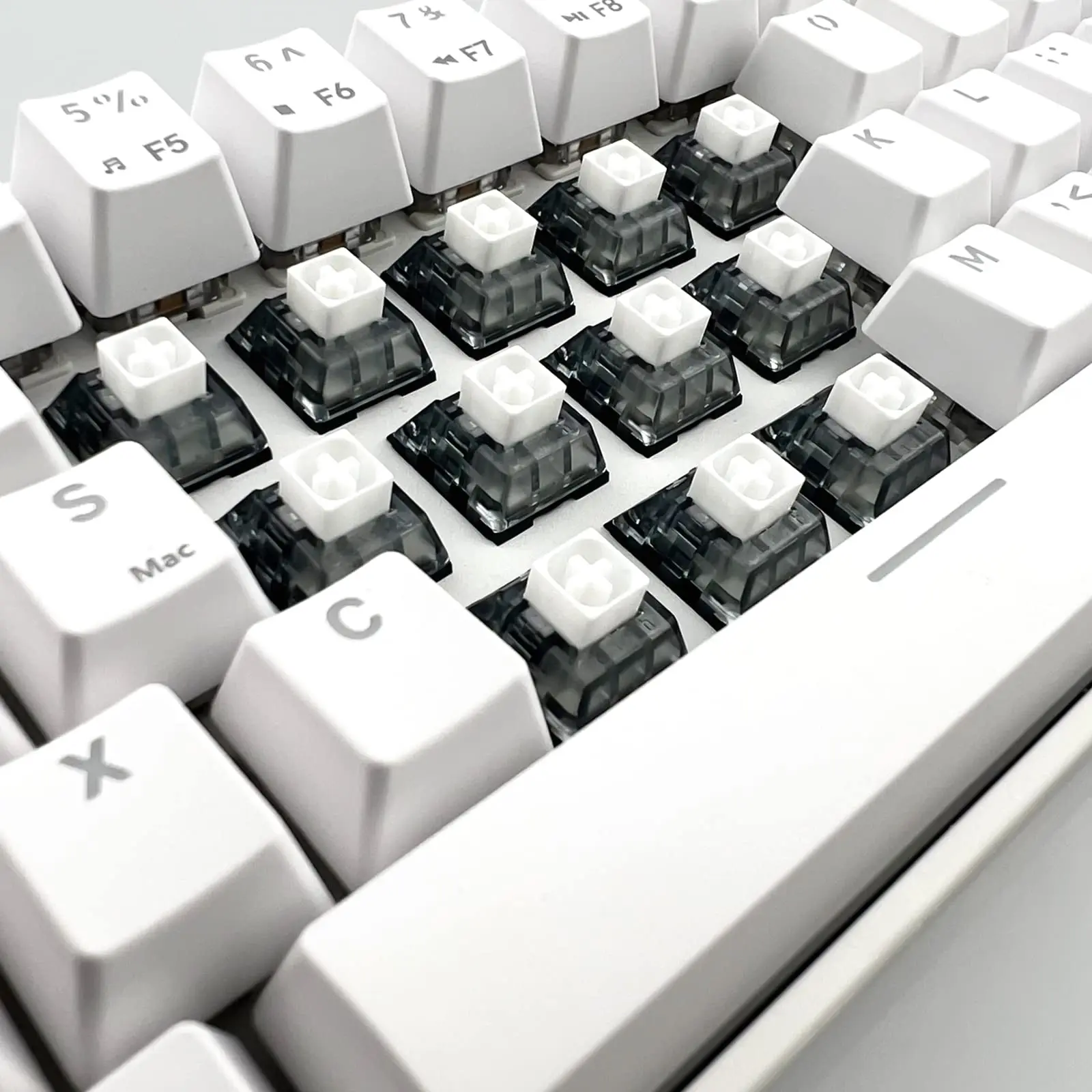 Kailh Box White V2 Clicky Mechanical Keyboard Switches - Pre-Lubed, Waterproof, 5-Pin, 45gf Actuation, Pack of 60