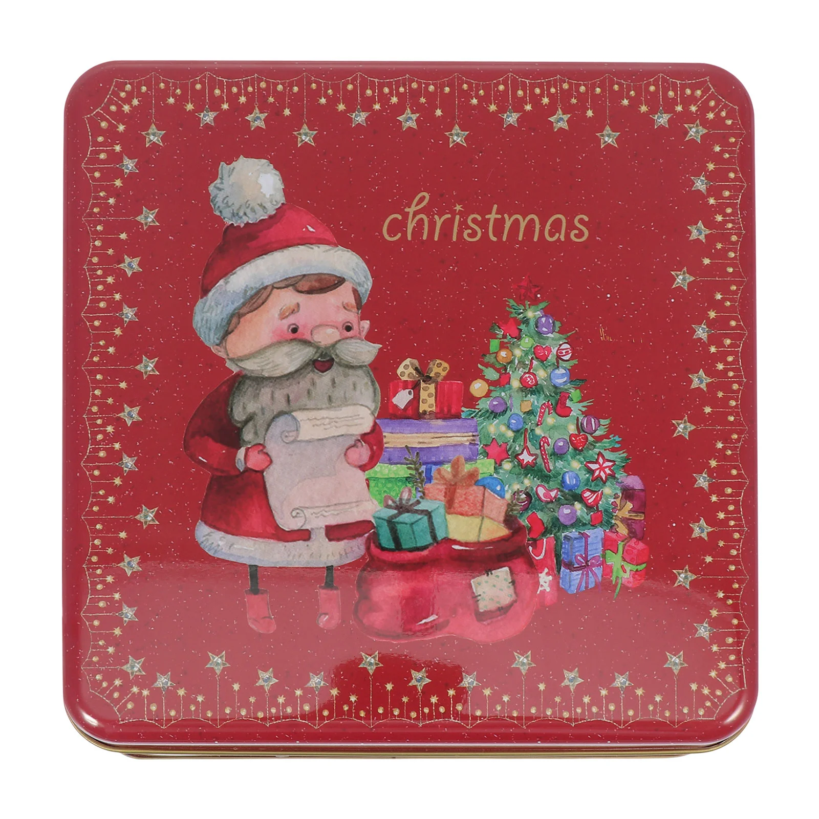 

Square Tin Box Gift Holder Romantic Candy Case Metal Tins with Lids Chocolate Containers Iron Elder