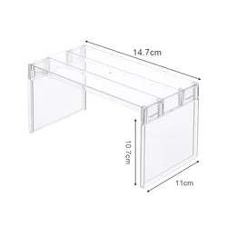 Transparent Refrigerator Organizer Shelving - Space-Saving Kitchen Accessory (S)