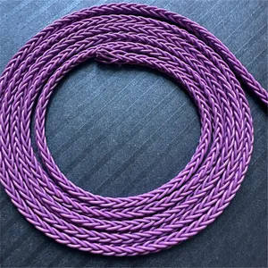 1M 7N 8 Stand Bold 504 Core Single Crystal Copper Cable Diy Earphone Upgrade Cable keyboard cable OD5.3mm Purple Color Cable