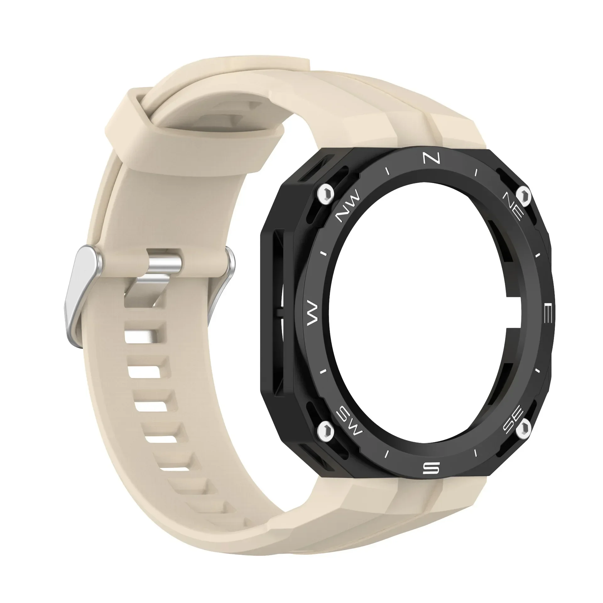 Stylish Silicone Compass Design Case with Strap for Huawei Watch GT Cyber – Premium Replacement Accessory Kit