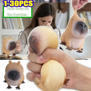 1-10Pcs Simulation Cute Relaxing Squeeze Capybara Water Dolphin Squishy Squishy Soft Rubber Unstressed Fun Toy Gift Ornament