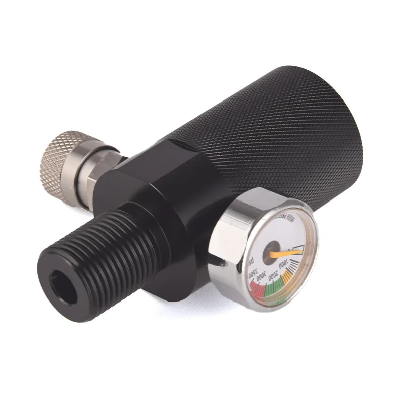 Connettore Del Regolatore Di Pressione Ricarica Della Bombola Del Gas Raccordo A Sgancio Rapido Adattatore Del Cilindro Del Manometro Della Valvola De