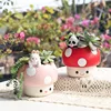Creative Mushroom Succulents Plant Pot, Cute Animal Flower Pots, Decorative Planter Containers Home Desktop Office Decor 1